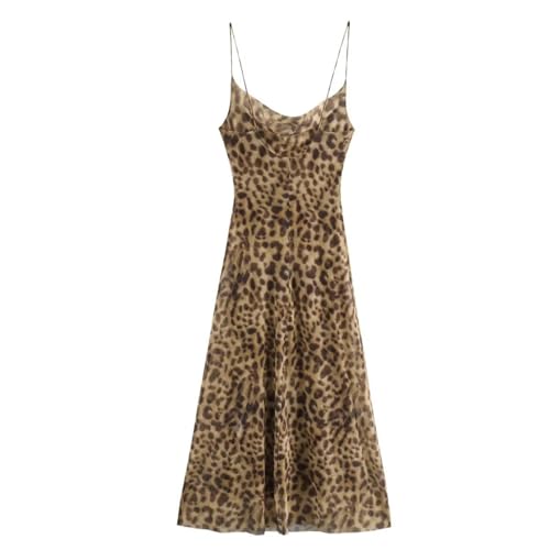 Image of Women's 2025 Summer Dresses Floral Bodycon Maxi Dress Spaghetti Strap Backless Cocktail Party Long Dresses