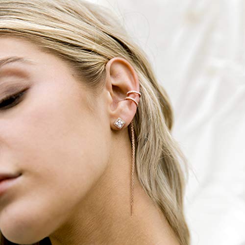 Image of PAVOI 14K Gold Plated 925 Sterling Silver Post Brilliant Round Faux Diamond Halo Earrings - Premium Cubic Zirconia