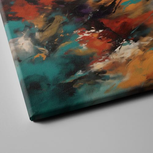 Composition abstraite en bleu vif pour sublimer votre salon moderne - 3