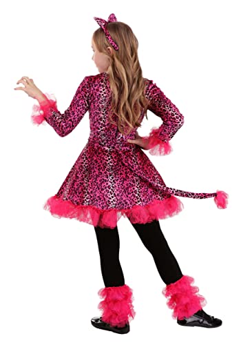 Disfraz de Leopardo Rosa para Niñas con Vestido y Accesorios miniatura 3
