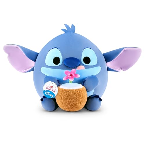 Snackles Peluche de 35 cm de personagem Disney de ZURU, peluche com acessório de snacks (Stitch)