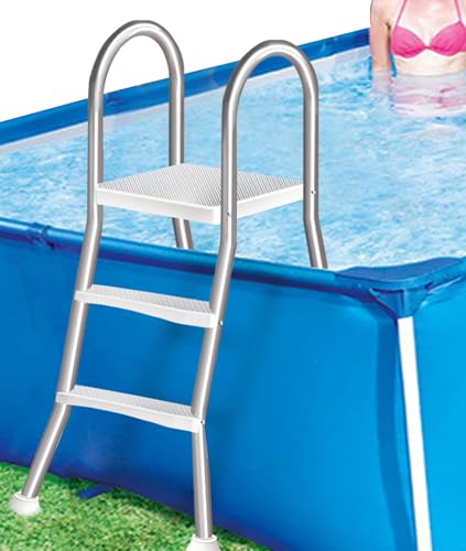 Escalera para piscina de 4 escalones en acero inoxidable miniatura 1