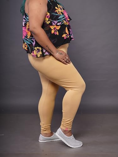 Image of Ladies Cotton Legging | Buttery Soft Stretchy Fit | Churidar Length | Leggings for Women and Girls | Small - 3XL Plus