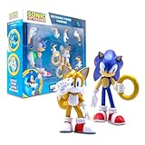 Just Toys LLC Sonic The Hedgehog Action Figures (Metallic 2 Pack - Sonic & Tails)