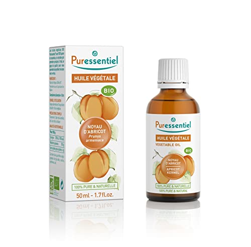 Puressentiel - Huile Végétale Noyau d'abricot - Pressée à froid - Certifié Bio - 100% pure et naturelle - Vegan et Cruelty free - 50 ml