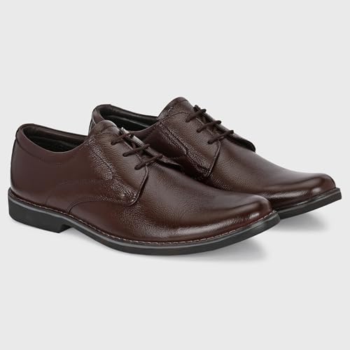 Image of Blue Leather by Centrino Genuine Leather Mens Shoe | Oxford Formal Shoes | Durable Leather with Anti-Skid Sole | Classic Derby Lace-Up Dress Shoes | Office Business Footwear (4086)