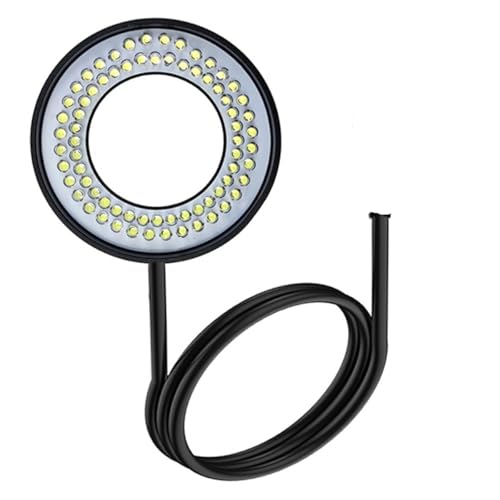 Microscope Trinocular Stereo Microscope Adjustable Focus Lamp Source, LED Ring Integrated Light Illuminator