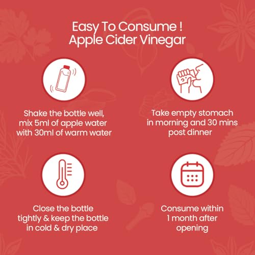 Image of Krishna's Apple Cider Vinegar 1000 ml | Raw, Unfiltered, Unpasteurized | with the Mother - (Pack of 2)
