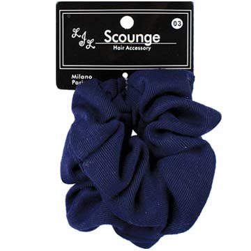 Cotton Scrunchy Ouchless (Navy)