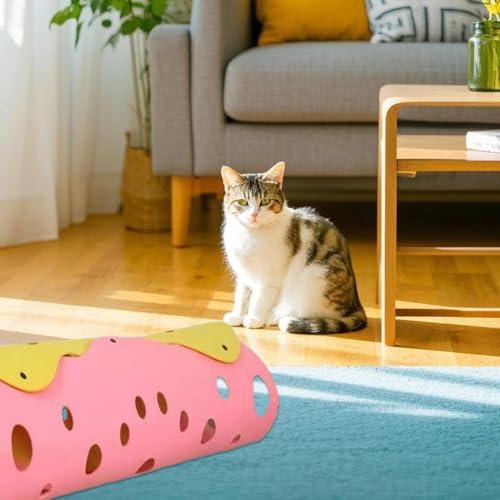 Tunnel- Katzenbetten- bequemes Kätzchenbett | Katzen- Hängemattenbett für Haustiere, Haustierbett- Möbel mit stabilem Stahlrahmen, Hängematte, Katzen- Sofa, ideal für Wohnzimmer-3