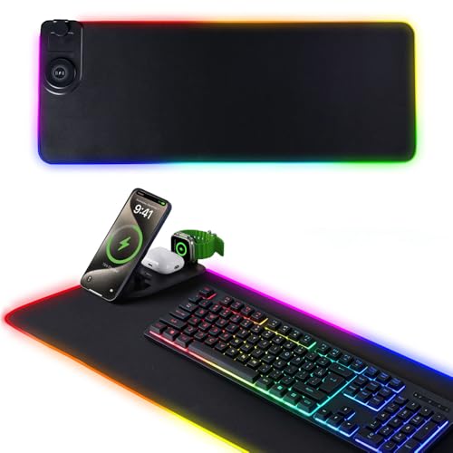 Tapis de souris de jeu RVB grand format pour organiser et illuminer votre bureau de télétravail