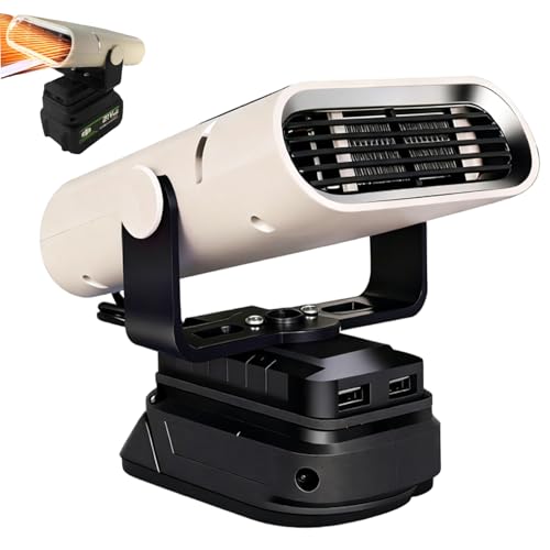 Calentador y descongelador portátil para coche, calentador de espacio inalámbrico USB con dos ajustes y Base giratoria para conducción en el Interior del coche en invierno