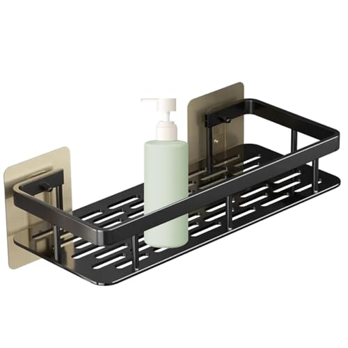 Estantes de baño montados en la pared, organizadores de estantes de pared de baño | Estantes de pared para dormitorio, no requiere perforación. Estantes flotantes para el baño de perforación de