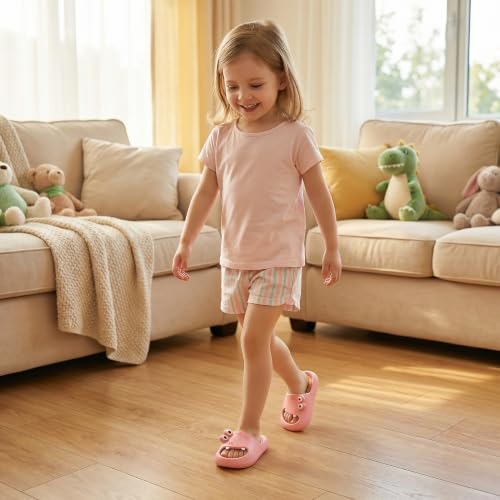 Image of Toddler Slides Sandals Unicorn Bunny Non-Slip Beach Pool Home Slippers | Kids Unicorn Dinosaur Bunny Slides Sandals for Boys Girls - Cute Non Slip Home Bath Shower Outdoor Shoes