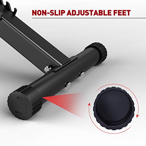 JOROTO Adjustable Weight Bench,Strength Training Bench,Multi-purpose Foldable Bench 7 Adjustable Angles for Full Body Workout Home Gym (Black)