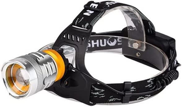 Lampe frontale LED T6 rechargeable longue portée pour éviter les pannes durant la pêche de nuit
