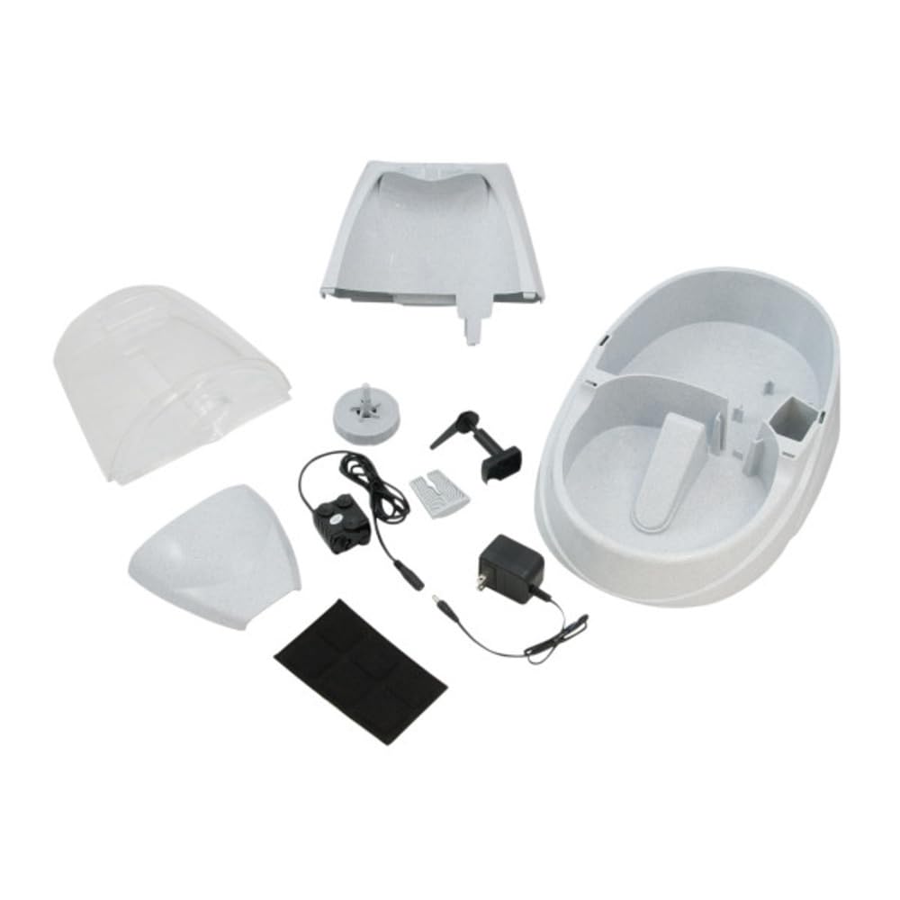 PetSafe Drinkwell Platinum Haustierbrunnen, 5L | Fördert das Trinken, Kohlenstofffilter, Einstellbarer Wasserstrahl, BPA-frei, 5L