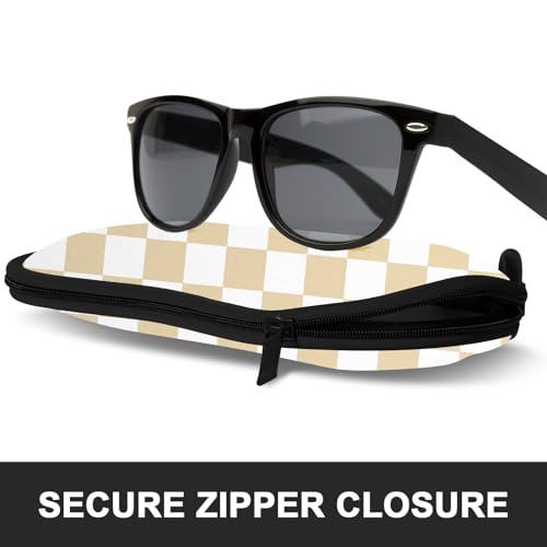 Image of Sunglasses Soft Case, Ultra Light Portable Neoprene Zipper Glasses Case for Men Women