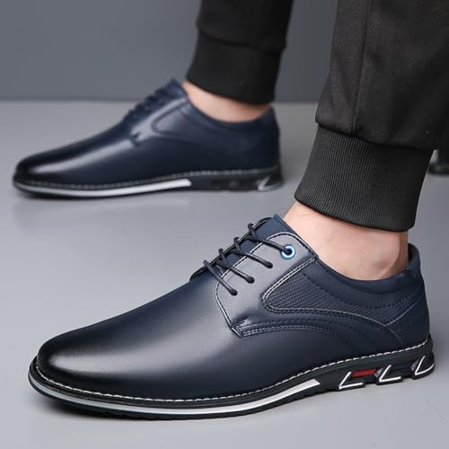 Image of Men's Premium Stylish Oxford Shoes Casual Lace Up Walking Business Driving Dress Shoes