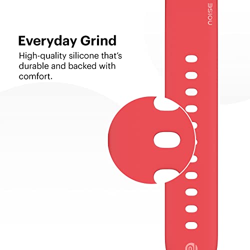 Image of Noise 22 MM Silicone Smartwatch Strap - Red - Compatible with ColorFit Ultra, ColorFit Pro 3 /Assist, ColorFit Nav /Nav+, NoiseFit Endure, NoiseFit Fusion, NoiseFit Evolve