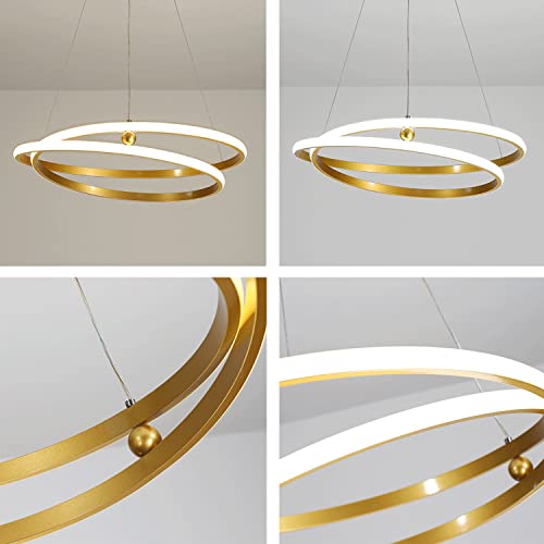 Candelabros creativos de doble ca con iluminación de suspensión LED 6