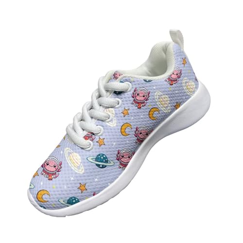 Cartoon Children's Running Shoes Girls Lightweight Sneakers Breathable Athletic Tennis Shoes Non Slip Sports Sneakers for Little Kid Size11.5-13/ Big Kids Size1-3
