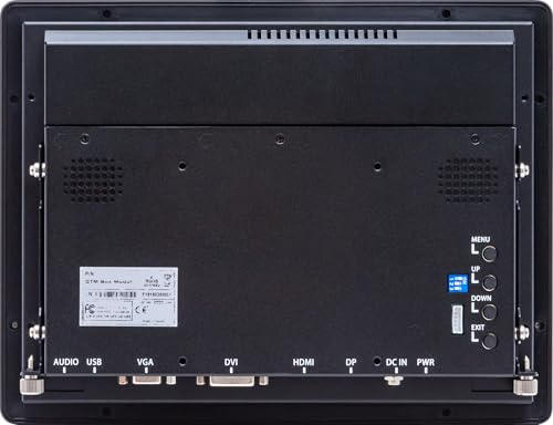 Image of 10.4 inch Panel Mount Industrial Touchscreen Monitor, 1000 Nits High Brightness Display, Steel Chassis, Multiple Display Inputs, MON1010APHv2