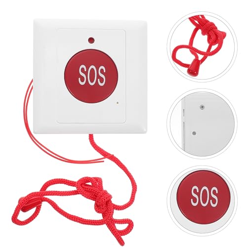 Gadpiparty Bouton D'aide Bouton D'appel d'urgence en Plastique Blanc, Système D'appel d'urgence à Cordon, Réponse Rapide, pour Personnes Âgées et Garçon et Filles, Voyage et Extérieur – vue 7