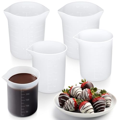 TUZAZO Silicone Cups for Melting Chocolate 4Pcs 250ml & 350ml