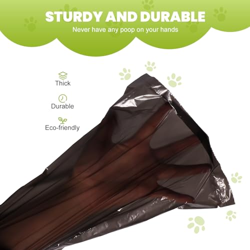 Diboniur 600 Pièces Sac a Crottes Chien, Noir Sac a Caca pour Chien, Solides et Anti-fuite Sacs à Déjection Animale (40 Rouleaux, 15 par Rouleau) - Image 8