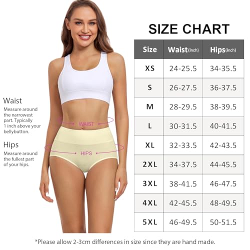 image for wirarpa Women's Cotton Underwear High Waisted Briefs Ladies Panties Un