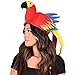 Beistle Plush Fabric Novelty Parrot Hat Tropical Hawaiian Costume Luau Party Supplies Hula Accessory