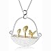 Produktbild j S925 Sterling Silber Anhänger Mein Kleiner Garten Anhänger Kreativ Natürlicher Stil Handgemachter Einzigartiger Schmuck Für Frauen Und Mädchen,Gold