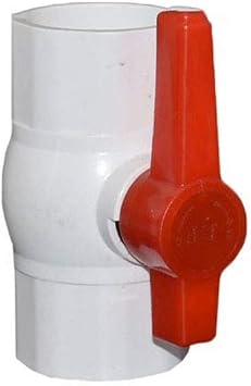 Ball Valve, 1.25"" 1.5"" 2"" 2.5"" PVC DN32 DN40 DN50 DN65 PVC Water Valve Garden Tap Hot Melt Pipe Tube ConnectorsDN40 x 50mm
