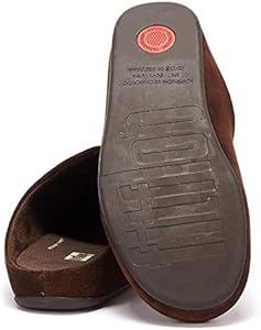 Fitflop Men's Shove Mule Leather Open Back Slippers, Brown
