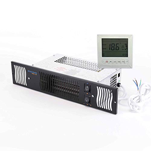 Bidex Diamond 1.9kw Electric Kitchen Plinth Heater + Timer Black Grille