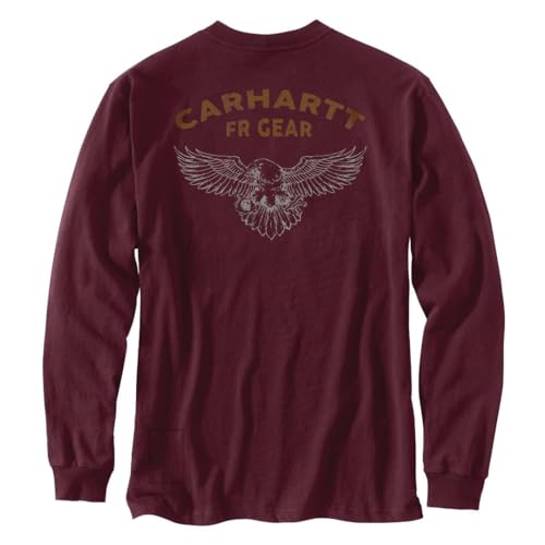 Carhartt Men's Flame Resistant Force Loose Fit Long-Sleeve Lightweight Eagle Graphic T-Shirt