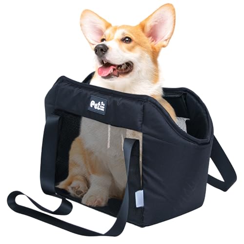 ペットトートバッグ、ポータブルキャットバッグ,猫の犬用のポータブルトラベルポーチ - 運転のための取り外し可能なストラップを備えたペットキャリア、獣医の訪問、ウォーキング、外出