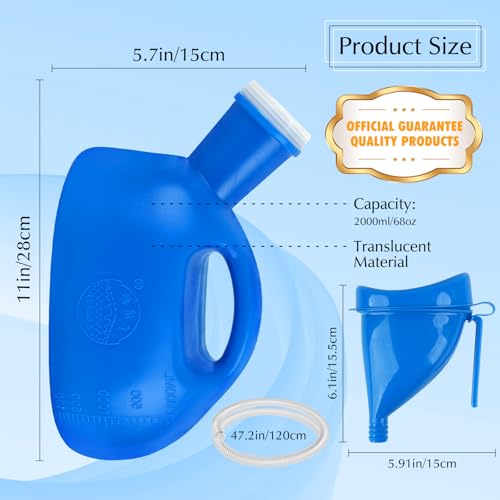 image for Portable Urinal for Women & Men, OOCOME Urinal Bottle Spill Proof Beds