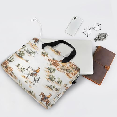 Maletín portátil con diseño western para laptop 13-15.6 pulgadas miniatura 7
