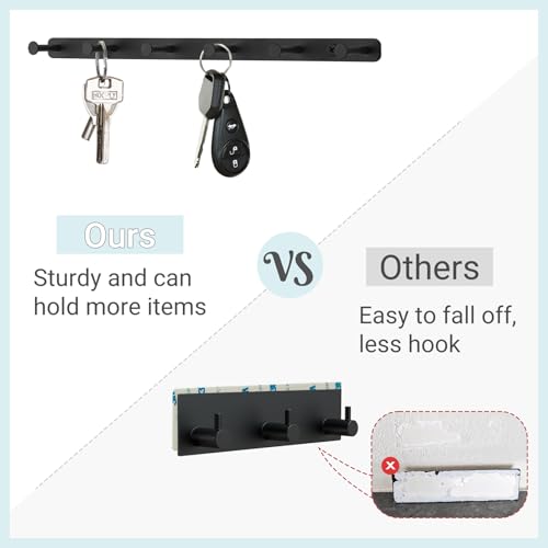 Mkono 1 Pack Key Holder For Wall Metal Key Hooks To Hanging Hat Towel Wall Mount Key Rack Organizer Storage Keychain For Entryway Hallway Door Bathroom Living Room Office Dorm Kitchen thumb #2