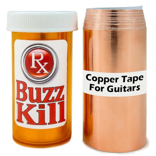 Copper Shielding Guitar Tape - Foil Tape EMI Blocking, Crafts, Electrical Repairs, Conductive Adhesive Copper Shielding Tape for Guitars Grounding