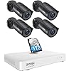 ZOSI H.265+ 8CH Security Cameras System, 5MP Lite 8 Channel Security DVR Recorder with 1TB Hard Drive and 4 x 1080P 1080p Home Security Cameras, for Outdoor Indoor 24/7 Surveillance