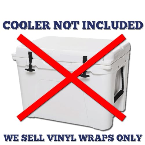 Image of USATuff Vinyl Cooler Lid & Insert Kit Compatible with YETI 35 qt Tundra | Easy Peel & Stick Application Cooler Skin Decal Wrap | Made for Outdoor Use - Gadsden Don't Tread Split