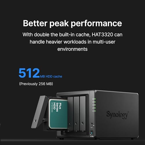 Image of Synology HAT3320 8TB Plus Series SATA HDD 3.5 inch (HAT3320-8T), Mechanical Hard Disk