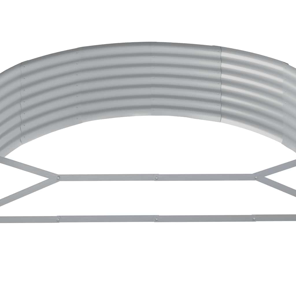 vidaXL Jardinera Arriate Elevado Macetero Maceta Tiesto Soporte para Plantas Vegetales Hierbas Acero con Recubrimiento Polvo Antracita 214x140x36 cm
