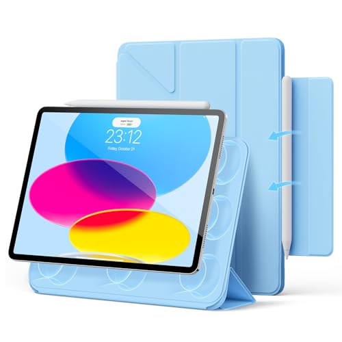 Image of for iPad (A16) 11th Generation Case 11 Inch 2025, iPad 10th Gen Case 10.9 Inch 2022, Convenient Magnetic Attachment, Two-Way Trifold Stand, Slim Tablet Cover Protection, Auto Sleep /Wake (Sky Blue)