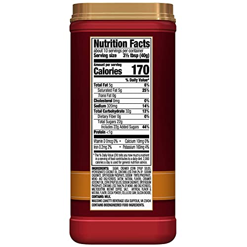 image for Hills Bros Instant Salted Caramel Cappuccino Mix, Easy to Use and Conv