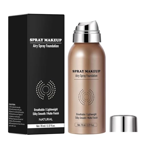 Base en aerosol - 70 ml | Base de cobertura completa: spray fijador de maquillaje para damas, eventos al aire libre, viajes, bodas, reuniones sociales, cumpleaños, mujeres