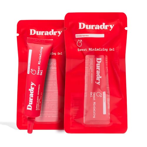 Duradry Sweat Minimizing Gel Antiperspirant for Men and Women - Prescription-Strength Formulated for Excessive Underarm Sweating and Hyperhidrosis (0.4 Fl Oz (Pack of 2))